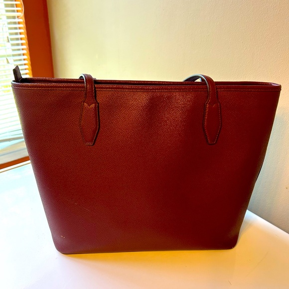 Kate Spade Burgundy tote large - Picture 4 of 7